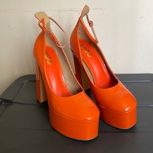 Women’s EGO orange High Heels size 10 platform